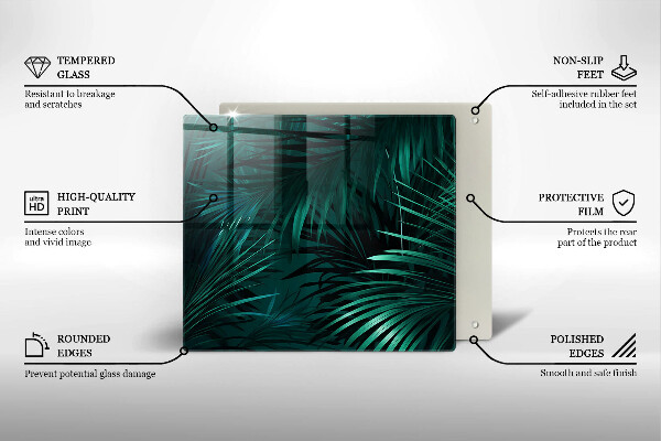 Skärbräda av glas Vilda djungellöv