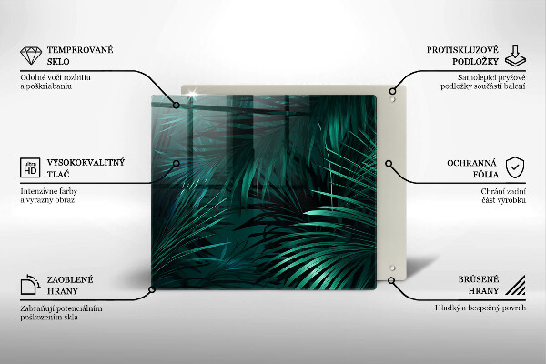 Skärbräda av glas Vilda djungellöv