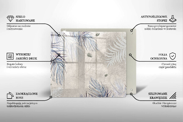 Skärbräda av glas Subtila blad