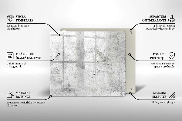 Skärbräda av glas Betongstruktur