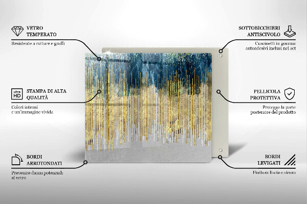 Skärbräda av glas Designer abstraktion