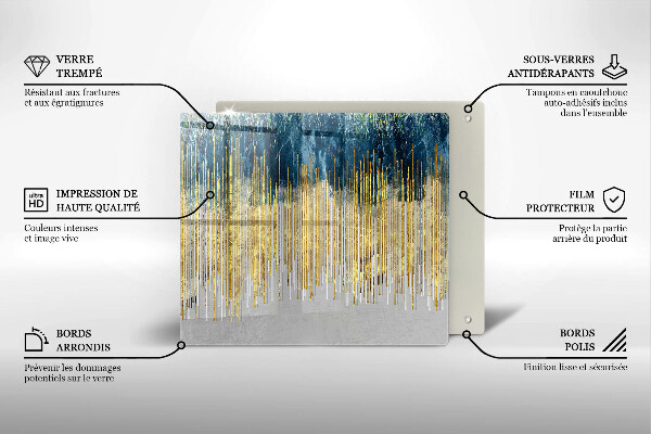 Skärbräda av glas Designer abstraktion