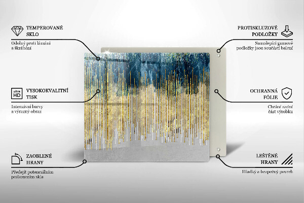 Skärbräda av glas Designer abstraktion
