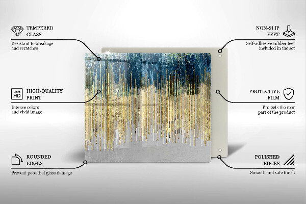 Skärbräda av glas Designer abstraktion