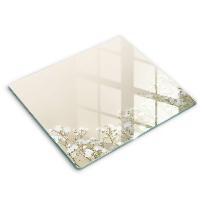 Skärbräda av glas Gypsophila boho blommor