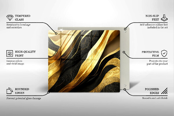 Skärbräda av glas Elegant abstraktion