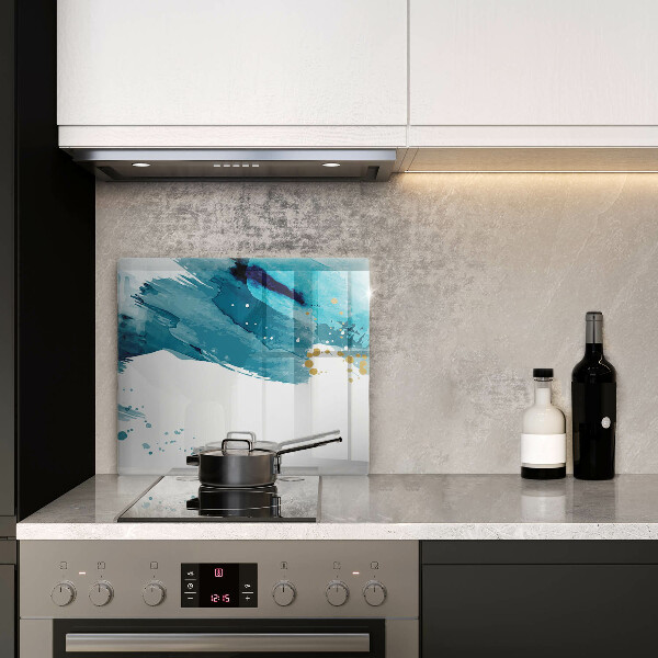 Skärbräda av glas Blå fläckar