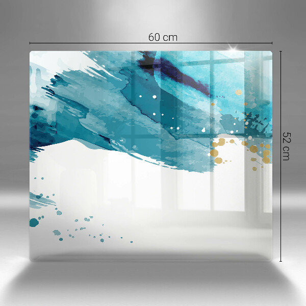 Skärbräda av glas Blå fläckar