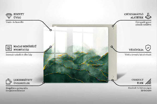 Skärbräda av glas Abstrakt natur