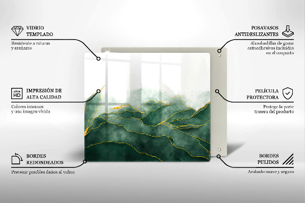 Skärbräda av glas Abstrakt natur
