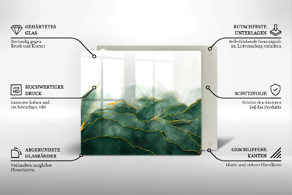 Skärbräda av glas Abstrakt natur