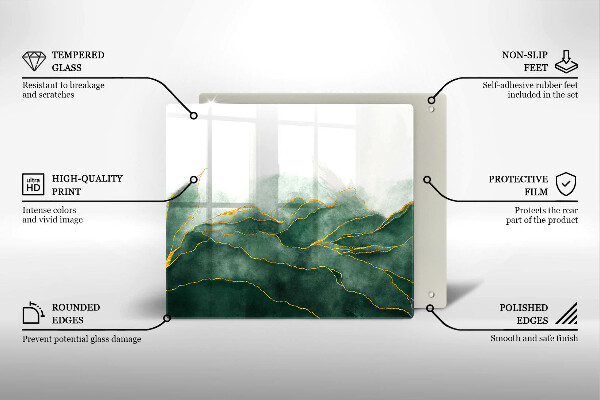 Skärbräda av glas Abstrakt natur