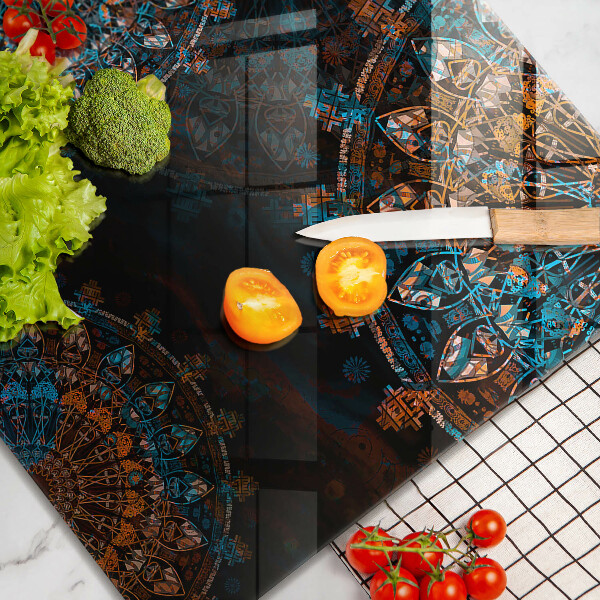 Skärbräda av glas Boho vintage hjul