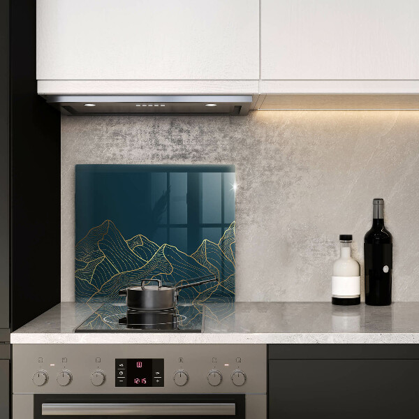 Skärbräda av glas Abstrakta berg