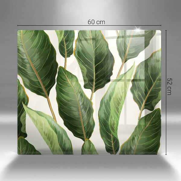 Skärbräda av glas Bananblad