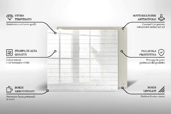 Skärbräda av glas Moderna ljusskivor
