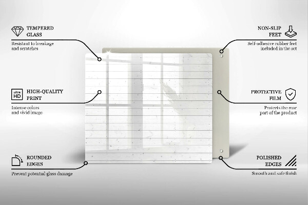 Skärbräda av glas Moderna ljusskivor