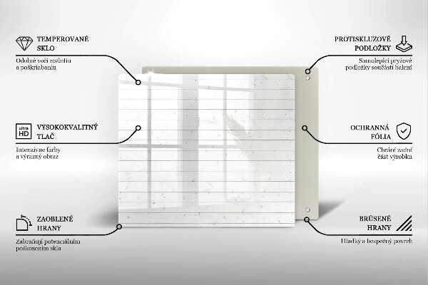 Skärbräda av glas Moderna ljusskivor