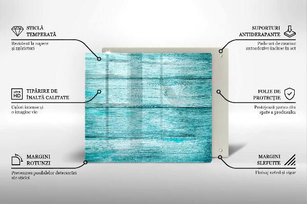Skärbräda av glas Vintage träskivor