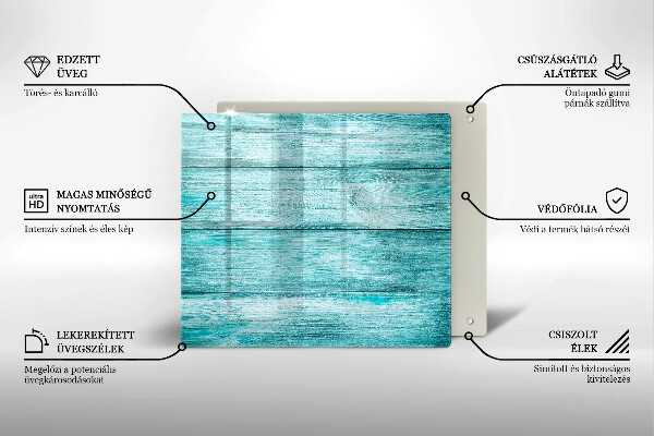 Skärbräda av glas Vintage träskivor