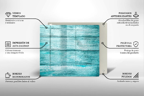 Skärbräda av glas Vintage träskivor