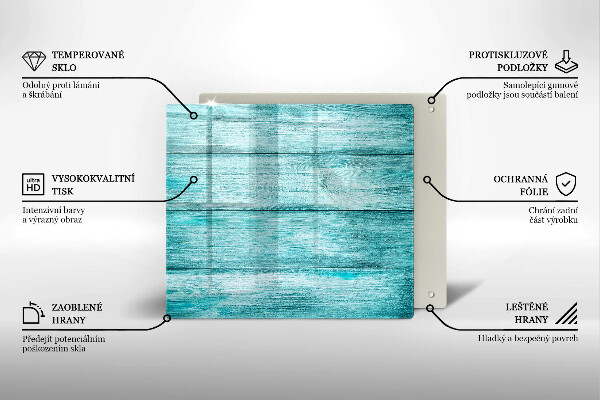 Skärbräda av glas Vintage träskivor