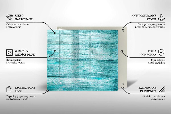 Skärbräda av glas Vintage träskivor