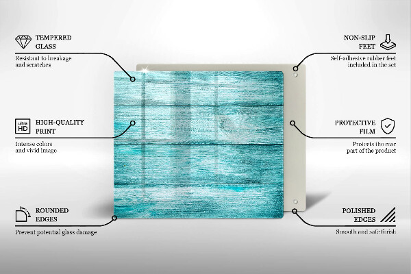 Skärbräda av glas Vintage träskivor