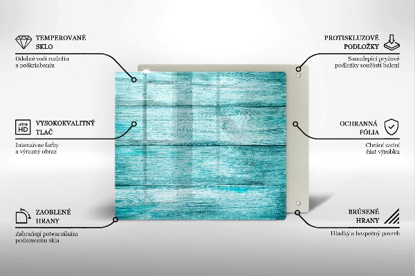 Skärbräda av glas Vintage träskivor