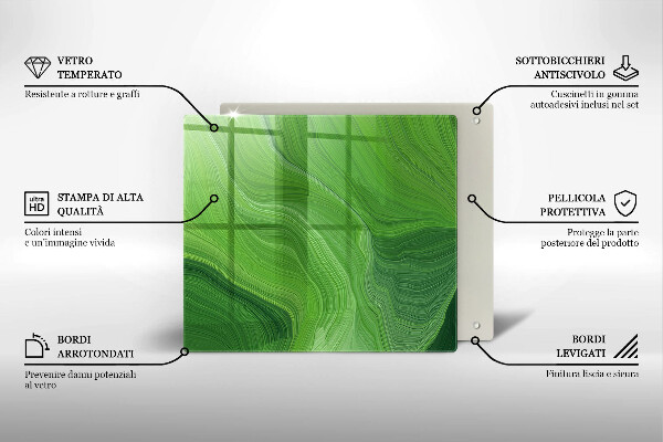 Skärbräda av glas Abstrakt konsistens