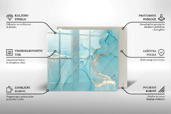 Skärbräda av glas Abstrakt sten