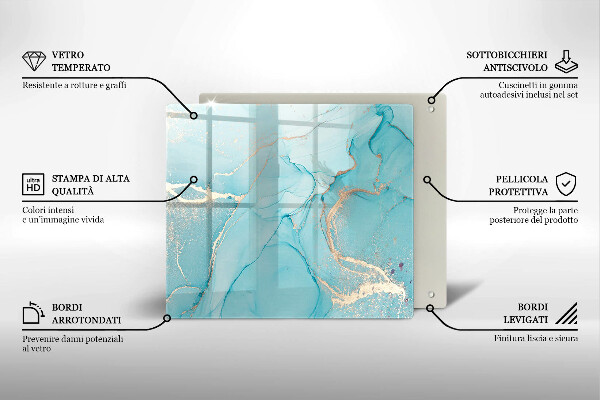 Skärbräda av glas Abstrakt sten