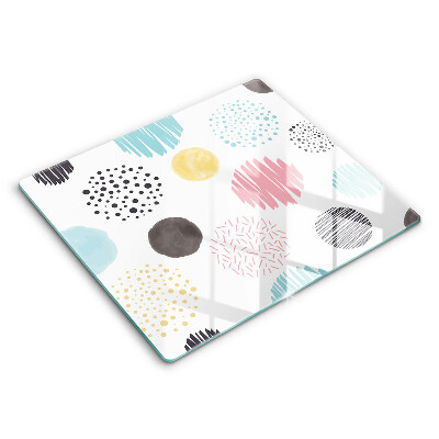 Skärbräda av glas Målade former