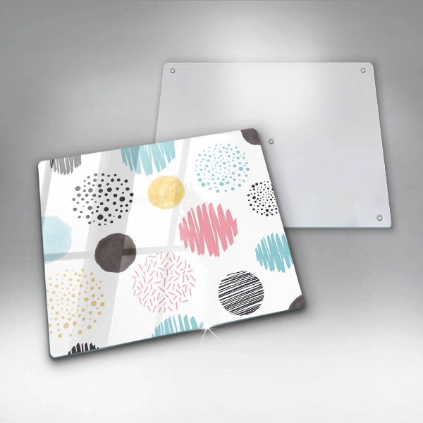 Skärbräda av glas Målade former