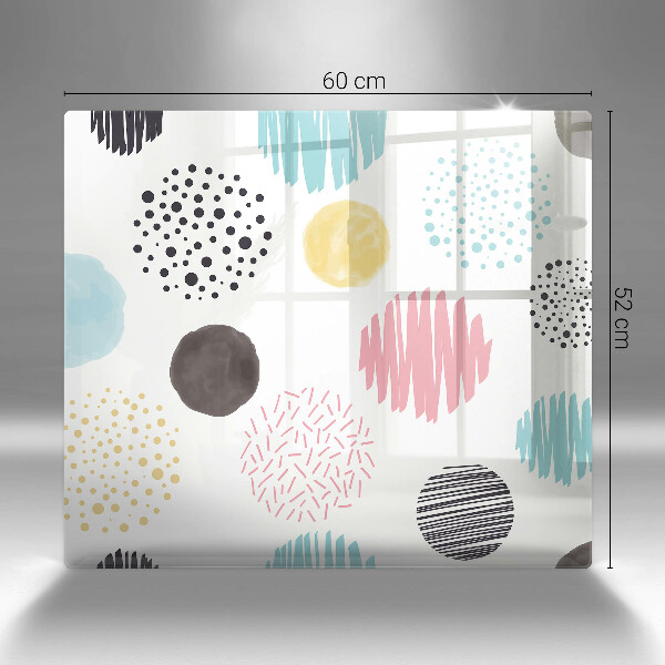 Skärbräda av glas Målade former