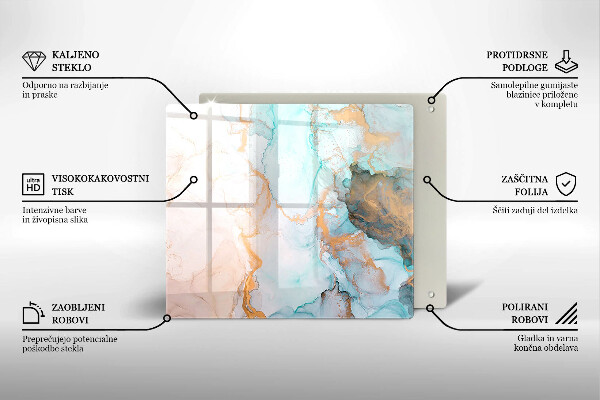 Skärbräda av glas Abstrakt marmor