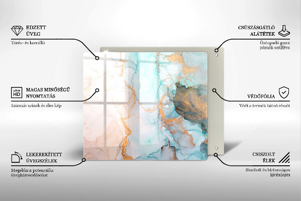 Skärbräda av glas Abstrakt marmor