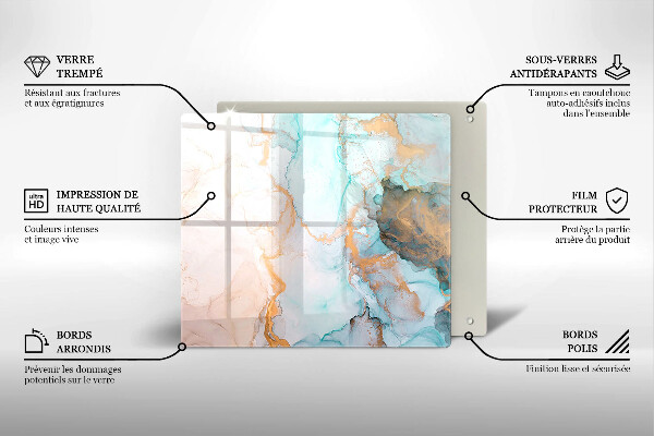 Skärbräda av glas Abstrakt marmor