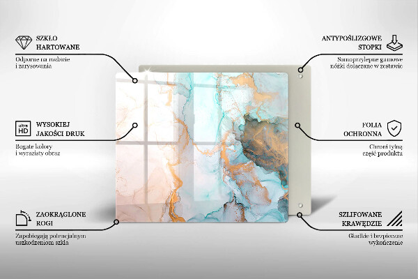 Skärbräda av glas Abstrakt marmor