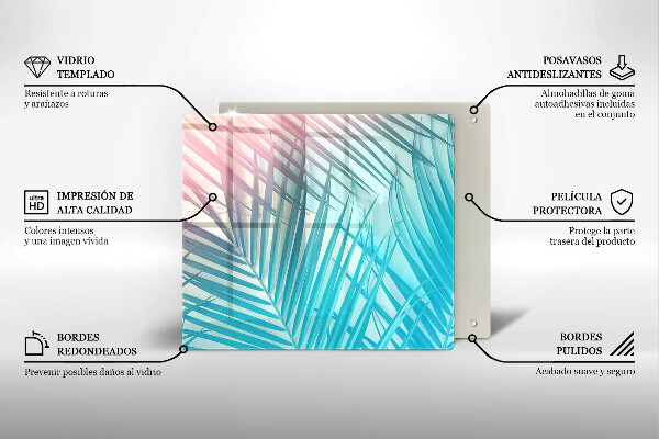 Skärbräda av glas Pastellblad