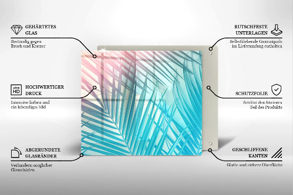 Skärbräda av glas Pastellblad
