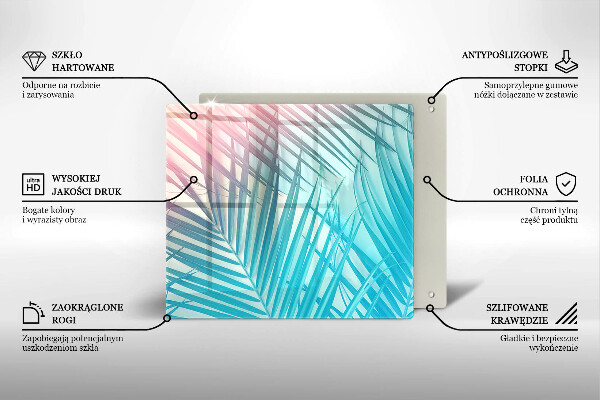 Skärbräda av glas Pastellblad