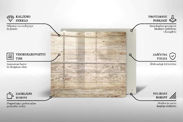Skärbräda av glas Träskivor