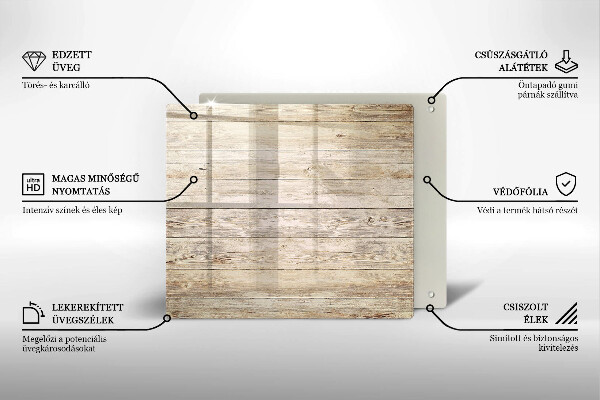 Skärbräda av glas Träskivor
