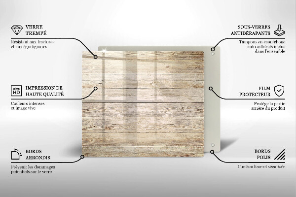 Skärbräda av glas Träskivor