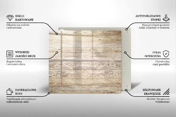 Skärbräda av glas Träskivor