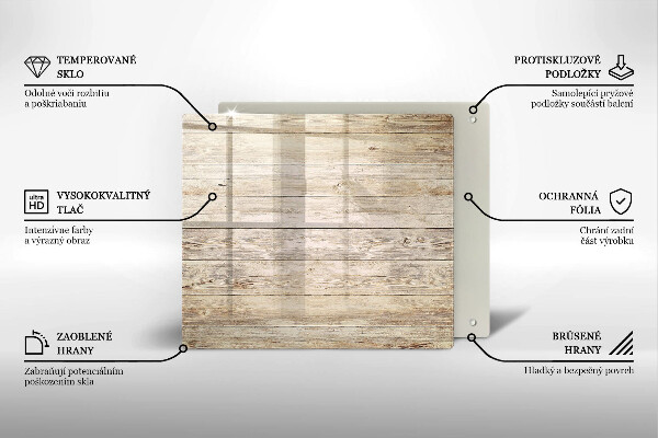 Skärbräda av glas Träskivor
