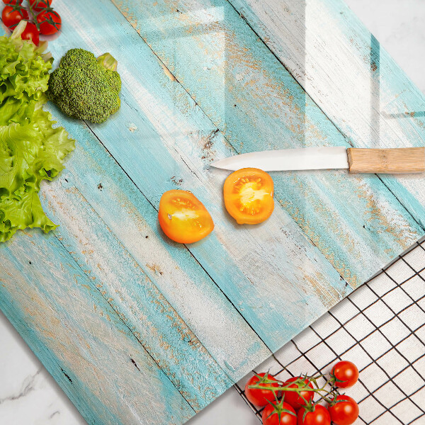 Skärbräda av glas Vintage träplankor