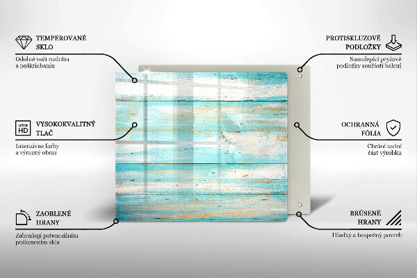 Skärbräda av glas Vintage träplankor