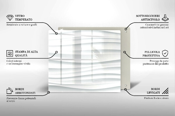 Skärbräda av glas Modern struktur